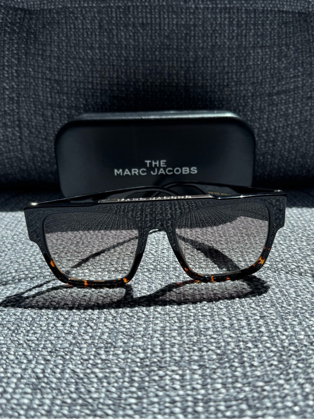 Marc Jacobs Black Havana Square Sunglasses